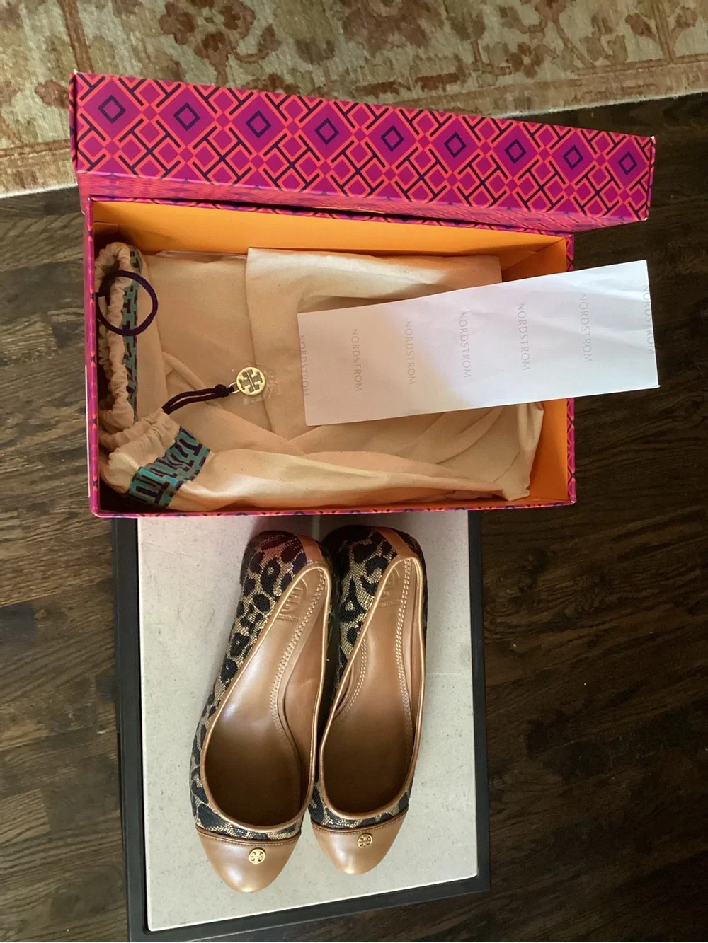 Tory Burch Leopard-Print Block Heel Pumps in Black and Brown
